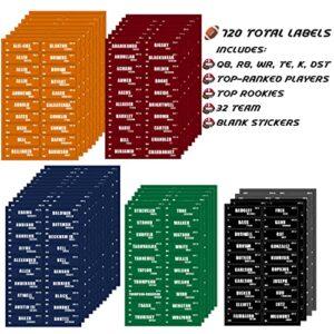 Fantasy Football Draft Board 2023 Kit - 6 Feet x 4 Feet / 5 Feet x 3 Feet Board with 14 Teams 20 Rounds & 650+ Player Sticker Labels