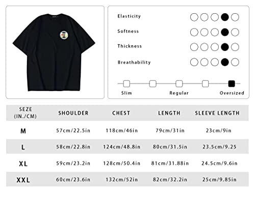 torafarugaluo Mens Oversized T Shirts Tees Summer Unisex Yacht Club Print Crew Neck Cotton Tops Casual Streetwear Shirt (as1, Alpha, m, Regular, Regular, black02)