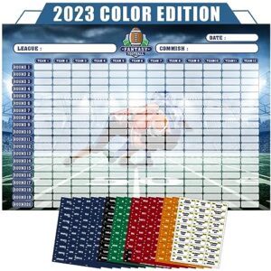 catzvpu 2023 fantasy football draft board - fantasy football draft board for the 2023-2024 season kit,12 teams 20 rounds & 450 label stickers