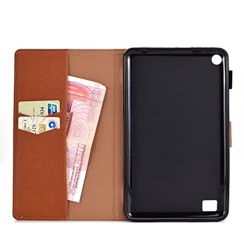 tablet PC case Compatible with Kindle Fire 7 Case 2019/2017/2015 (9th/7th/5th Generation) Tablet,Smart Magnetic Flip Fold Stand Case Protective PU Leather Cover with Auto Wake Sleep With Card Slots/Co