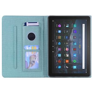 GUSARI Tablet PC case Compatible with All-New Kindle Fire 7 Tablet (7", 12th Generation, 2022 Release) Case PU & TPU Tablet Case Kickstand Tablet Case Card Slot Case Tablet Cover (Color : Blue)