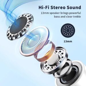 Wireless Earbuds,Bluetooth 5.3 Headphones Build in Noise Cancelling, Bluetooth Earbuds With LED Power Display, Hi-Fi Stereo, Touch Control, Waterproof/Sweatproof Wireless Headphones for iOS/Android