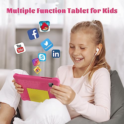 ANYWAY.GO Kids Tablet 7 inch Tablet for Kids Android 12 Tablet 2GB 32GB Children Learning Tablet, Parent Controls, Dual Camera, Kidoz Pre-Installed Tablet Kids with Case