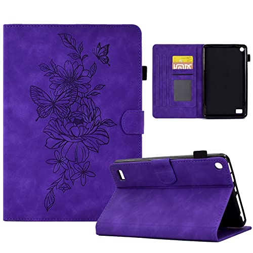 Tablet PC Case Compatible with Kindle Fire 7 Case 2019/2017/2015 (9th/7th/5th Generation),Premium Leather Case Slim Folding Stand Folio Cover Protective Cover with Card Slot/Auto Sleep Wake Tablet hom