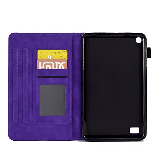 Tablet PC Case Compatible with Kindle Fire 7 Case 2019/2017/2015 (9th/7th/5th Generation),Premium Leather Case Slim Folding Stand Folio Cover Protective Cover with Card Slot/Auto Sleep Wake Tablet hom