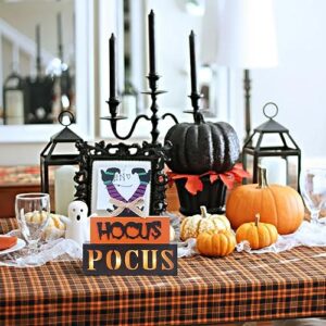 Halloween Decorations Indoor, MEETYAMOR 3-Layered Legs Block Halloween Decor, LED Halloween Lights HOCUS POCUS Sign Hocus Pocus Decorations for Home, Gothic Decor for Halloween Party Decorations