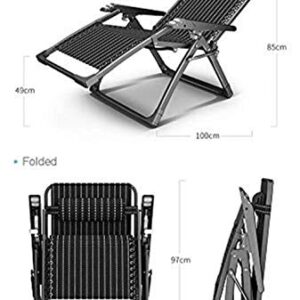 HOUKAI Household Stools Office Desk Chair Zero Gravity Patio Loungers Folding Camping Recliner Chair Sun Loungers Lawn Outdoor Office Beach Portable Garden Chair Supports 200Kg Black Very Practical
