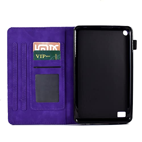 Stand Tablet Cover Compatible with Kindle Fire 7 2019/2017/2015 Case 7inch Leather Case,Case Fire 7 (9th/7th/5th Generation) Case Drop-Proof Cover Protective Cover with Card Slot/Auto Sleep Wake (Col