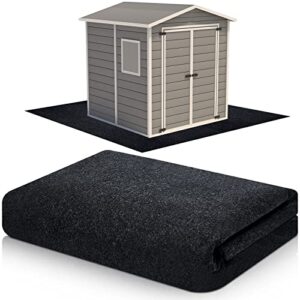 haull outdoor storage shed floor mat waterproof outdoor carport mat thickened soft patio furniture mat washable with non slip backing, storage shed not included (6 x 8.2 ft)