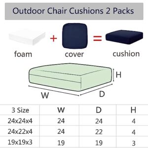 Lmeison Patio Chair Cushions 19 x 19 inch Waterproof Outdoor Chair Cushions Set of 2 Fade Resistant Outdoor Cushions for Patio Furniture Outdoor Seat Cushion for Garden Sofa Couch Chair, Taupe