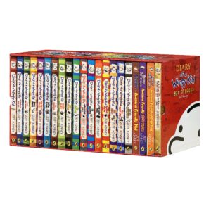 diary of a wimpy kid series box of books, 21 books of boxed set, complete 1-21 books collection, paperback, (include the deep end, big shot diary)