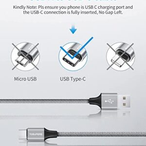 USB C Cable [3ft, 3-Pack], USB to USB C Cable 3A Fast Charging USB Type C Cable Braided android Charger Cord for Samsung Galaxy S23 S22 S21 S20 S10 S9 Z Fold Flip, Note 20 10 Ultra 5G, Pixel, LG, Moto