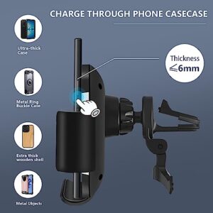 DOODBI 15W Wireless Car Charger Mount for Galaxy Z Fold 5/4/3 car Mount/Accessories,Fast Charging Phone Holder for Samsung S23 22 Ultra,iPhone 14/13/12 Series[with QC 3.0]