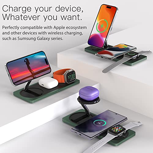 3 in 1 Wireless Charging Station for Apple Device,22W Fast Mag-Safe Charger Stand，Magnetic Wireless Charging Station for iPhone 14 13 12 Pro Max/Plus/Pro/Mini,Apple Watch 8/7/6/5/4/3/2/SE, Airpods