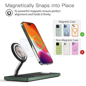 3 in 1 Wireless Charging Station for Apple Device,22W Fast Mag-Safe Charger Stand，Magnetic Wireless Charging Station for iPhone 14 13 12 Pro Max/Plus/Pro/Mini,Apple Watch 8/7/6/5/4/3/2/SE, Airpods