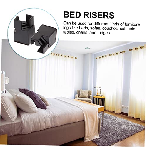 SEWOART 2pcs Desktop Desk Heavy Duty Bed Risers Adjustable Bed Risers Desk Extender Bed Risers 2 Inch Desk Risers Furniture Riser Table Risers Table Leg Risers Lift Platform Bed Bedstead