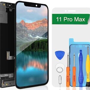 iPhone 11 Pro Max Screen Replacement - (6.5 inch) Model A2161, A2220, A2218-3D Touch Screen Repair kit, Display Digitizer with Waterproof Adhesive, Tools,Tempered Glass