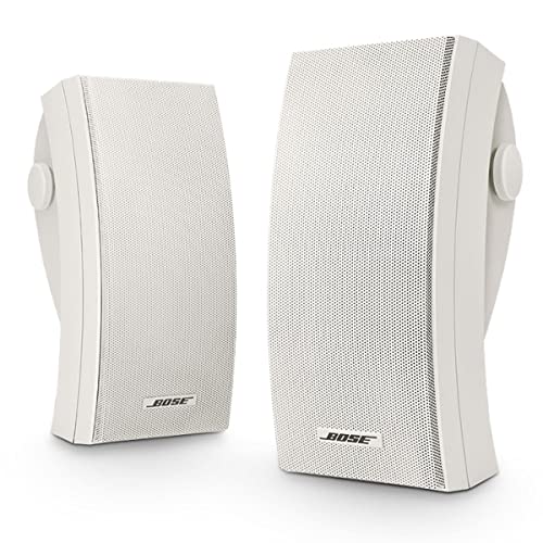 Bose 251 Outdoor Environmental Speakers, White, 2 Sets with Sonos Amp 2.1 Channel Amplifier