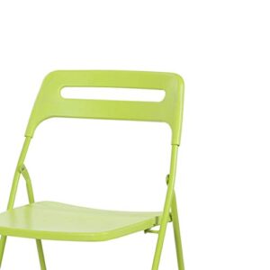 ASUVUD Green Folding Chair, Folding Chair with Backrest, Office Chair, Conference Chair, Family Dining Chair