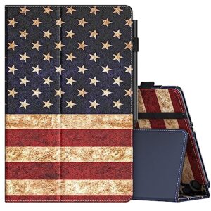 moko for amazon kindle fire max 11 case (13th generation, 2023 release) 11" - slim folding stand cover case for fire 11 tablet with auto wake/sleep, american flag