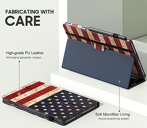 MoKo for Amazon Kindle Fire Max 11 Case (13th Generation, 2023 Release) 11" - Slim Folding Stand Cover Case for Fire 11 Tablet with Auto Wake/Sleep, American Flag