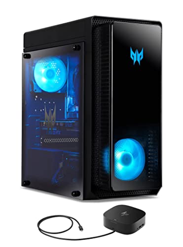 Acer Predator Orion 3000 Gaming & Entertainment Desktop PC (Intel i7-12700F 12-Core, 16GB RAM, 2TB m.2 SATA SSD, GeForce RTX 3070, WiFi, Bluetooth, Win 11 Home) with G2 Universal Dock