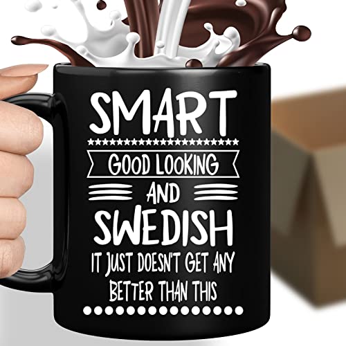 Bemrag Beak Funny Gifts For Men & Women, Perfect Coworker Family Lover Birthday Present, Smart Good & Swedish Quote On 11oz Ceramic Coffee Mug