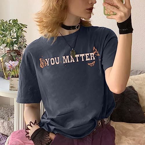 Women's Oversized T Shirts You Matter Shirt Dear Person Behind Me tee Grey