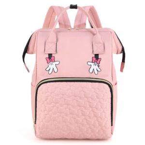 Yuzuriha Cartoon Cute Diaper Bag Backpack For Mom Baby Bags Waterproof Large Capacity Multi-Function Sophisticated and Spacious Backpack