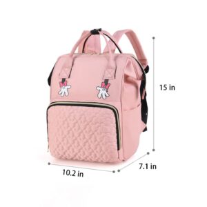 Yuzuriha Cartoon Cute Diaper Bag Backpack For Mom Baby Bags Waterproof Large Capacity Multi-Function Sophisticated and Spacious Backpack