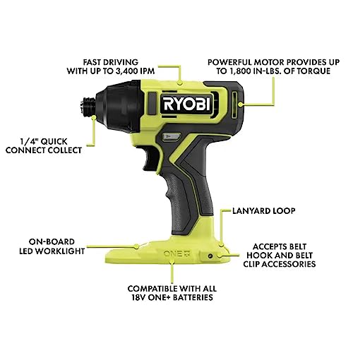 Ryobi 18V Cordless 2-Tool Combo Bundle with Drill, Impact Driver, 50-Piece Drill Bit Set, (2) 1.5 Ah Batteries, Charger, Tool Bag, Buho Drill Holster, and Buho Zipper Tool Pouch