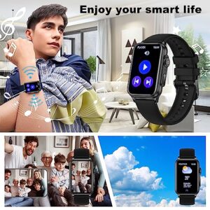 Smart Watches for Women Men with Call, Smart Watch Fitness Tracker With Blood Oxygen Blood Pressure and Sleep Monitor, 1.57'' Full Touch Screen IP68 Waterproof, for Android IOS Phone(with 2 bands)