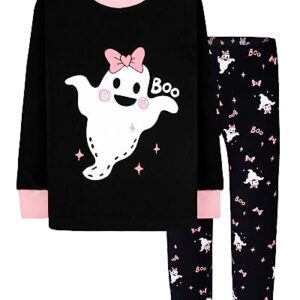 KOBERO Girls Halloween Pajamas 18-24 Month Baby Toddler Ghost PJs 100% Cotton Comfy Soft Pj Sets Sleepwear Jammies Clothes Outfits 18M/Mo, 24M/Mth