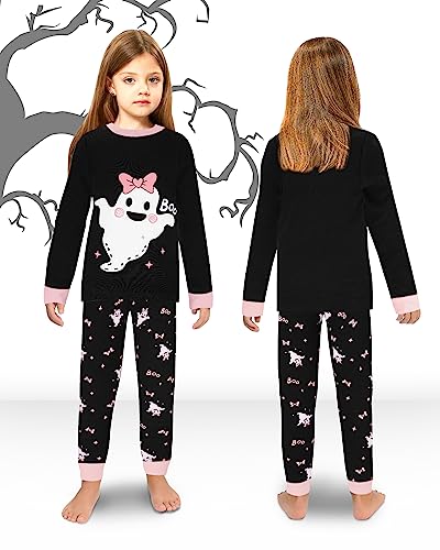 KOBERO Girls Halloween Pajamas 18-24 Month Baby Toddler Ghost PJs 100% Cotton Comfy Soft Pj Sets Sleepwear Jammies Clothes Outfits 18M/Mo, 24M/Mth