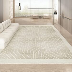 carpet modern simple geometric pattern machine washable rug,anti slip backing rugs,modern indoor plush carpet for home decor 8x10 feet / 240x300 cm