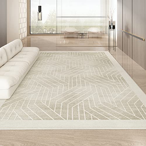 Carpet Modern Simple Geometric Pattern Machine Washable Rug,Anti Slip Backing Rugs,Modern Indoor Plush Carpet for Home Decor 8x10 Feet / 240x300 cm