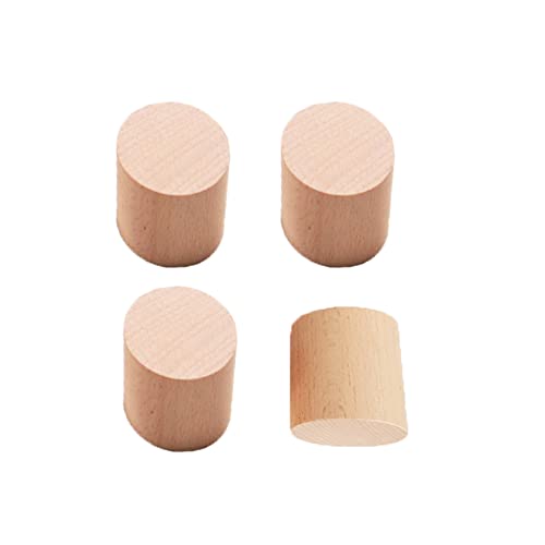 UtySty 4 Pack Wood Furniture Risers 2 inch Extra Height Legs Round Natural Wooden Heighten Solid Feet Simple DIY Cylinder Extender Mat Pad Lifts for Cabinet Sofa Couch Table Chair Bed