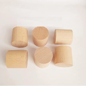 UtySty 4 Pack Wood Furniture Risers 2 inch Extra Height Legs Round Natural Wooden Heighten Solid Feet Simple DIY Cylinder Extender Mat Pad Lifts for Cabinet Sofa Couch Table Chair Bed