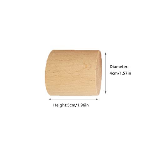 UtySty 4 Pack Wood Furniture Risers 2 inch Extra Height Legs Round Natural Wooden Heighten Solid Feet Simple DIY Cylinder Extender Mat Pad Lifts for Cabinet Sofa Couch Table Chair Bed