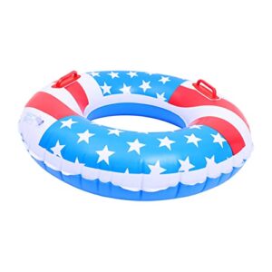 ibasenice 1pc flag swimming ring inflatable toys for kids toddler inflatable pool summer toddler toys boy toys swim tube ring toys float water ring aquatic recreation accessories pvc beach
