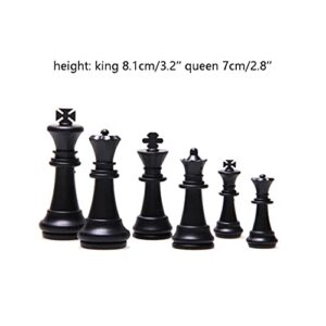 BAFAFA Unique 14 inchs Large Chess Set，High-end Magnetic Portable Chess Armory with Folding Board，for Children，Beginners, Students, Adults Chess (Color : White+Black, Size : 14 inchs)