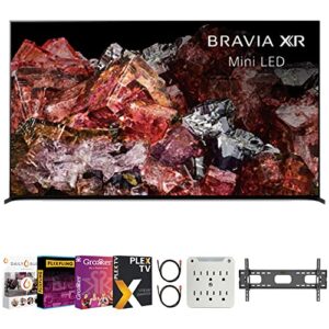 sony xr85x95l bravia xr 85 inch class x95l mini led 4k hdr google tv bundle with premiere movies streaming + 37-100 inch tv wall mount + 6-outlet surge adapter + 2x 6ft 4k hdmi 2.0 cable (2023 model)