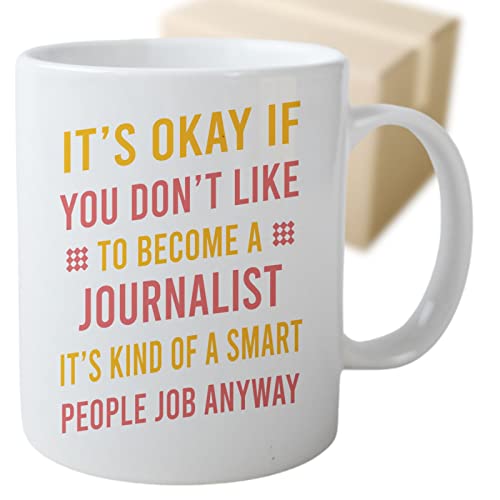 Garod Soleil Coffee Mug Funny Journalist Smart People Job Gifts for Men Women Coworker Family Lover Special Gifts for Birthday Christmas Funny Gifts Presents Gifts 573188