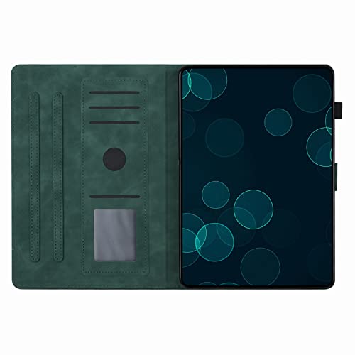 Tablet Cover Compatible with Kindle Fire 7 2022 Release 7inch,Vintage Premium Leather Case Folding Stand Folio Cover Protective Cover with Card Slot/Auto Sleep Wake Tablet Home (Color : Green)