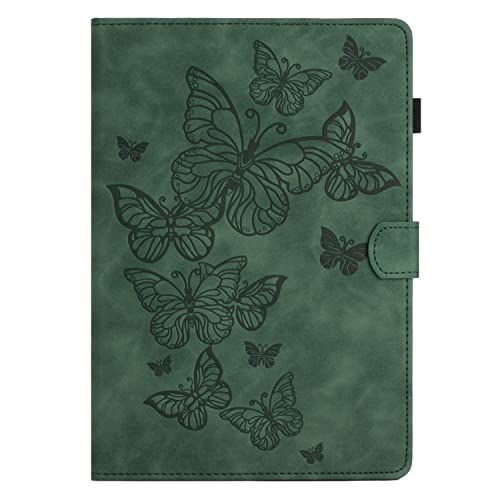 Tablet Cover Compatible with Kindle Fire 7 2022 Release 7inch,Vintage Premium Leather Case Folding Stand Folio Cover Protective Cover with Card Slot/Auto Sleep Wake Tablet Home (Color : Green)