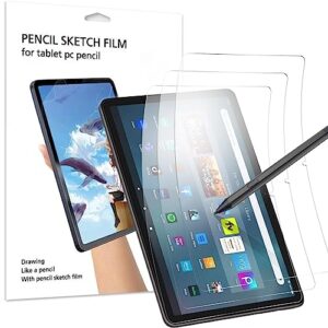 xldk 3 pack writable screen protector for amazon fire max 11 2023 face id & stylus pen compatible, writing & drawing like on paper (3 pack writable)