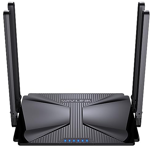 WAVLINK AX3000 WiFi 6 Router, Dual Band Wireless Internet Router Gigabit Ethernet Router with 5dBi High-gain Antennas, 1,500 sq. ft. Coverage, Supports Parental Control, OFDMA, MU-MIMO, IPV6, WPA3