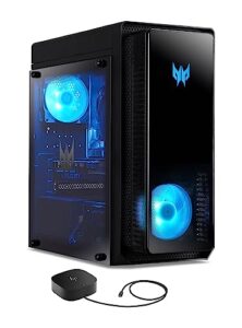 acer predator orion 3000 gaming & entertainment desktop pc (intel i7-12700f 12-core, 32gb ram, 512gb m.2 sata ssd + 3tb hdd (3.5), geforce rtx 3070, wifi, win 11 pro) with g5 essential dock