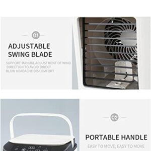 Portable Air Conditioner, 3 Wind Speeds Evaporative Air Cooler Quiet Fast Cooling Air Personal Conditioner with Humidifier for Home Office Bedroom Travel Camping