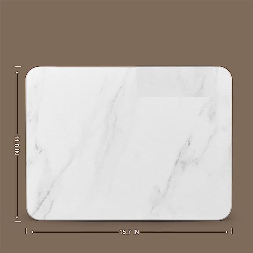 Stone Drying Mat for Kitchen Counter Diatomaceous Earth Absorbent Mat kitchen Household Countertop Mat Bar Coaster Placemat (15.7 x 11.8in, marbled)